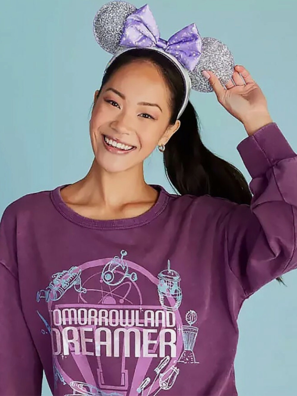 Disney Parks Tomorrowland Dreamer Purple Sweatshirt - Size Small